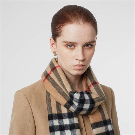 burberry skinny scarf camel|Burberry scarf 50 cashmere wool.